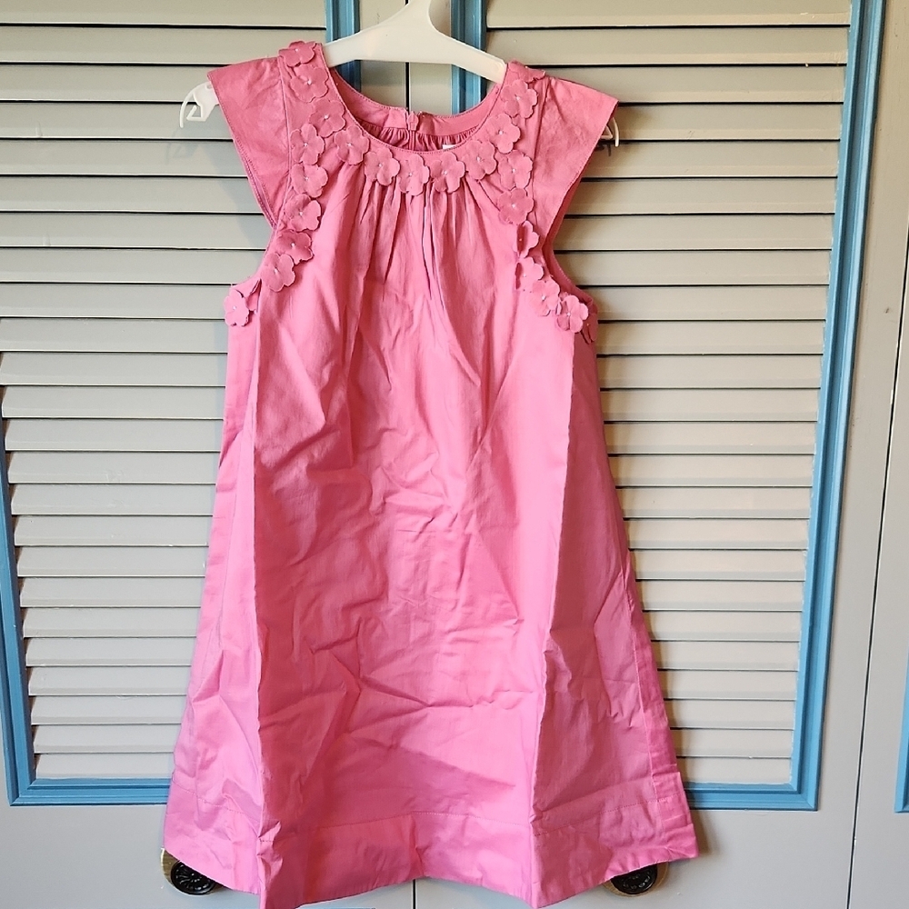 Jacadi Pink Floral Appliqué Dress